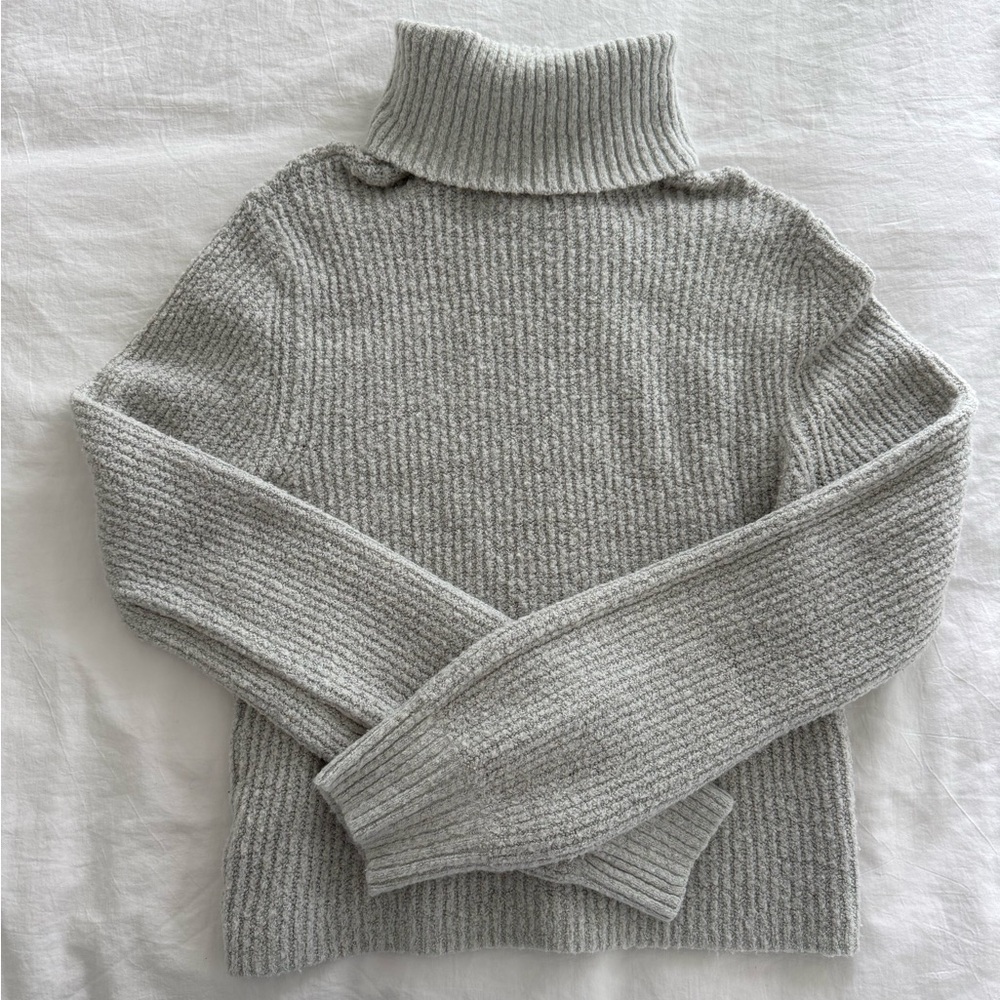 Gray Turtleneck Sweater